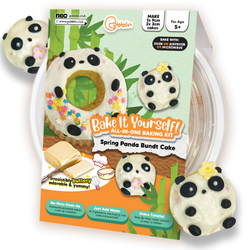 panda cake, butter cake recipe, baking DIY kit