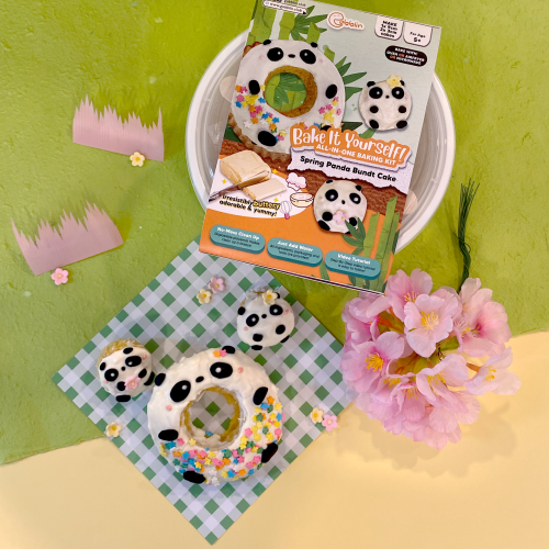 panda cake, butter cake recipe, baking DIY kit