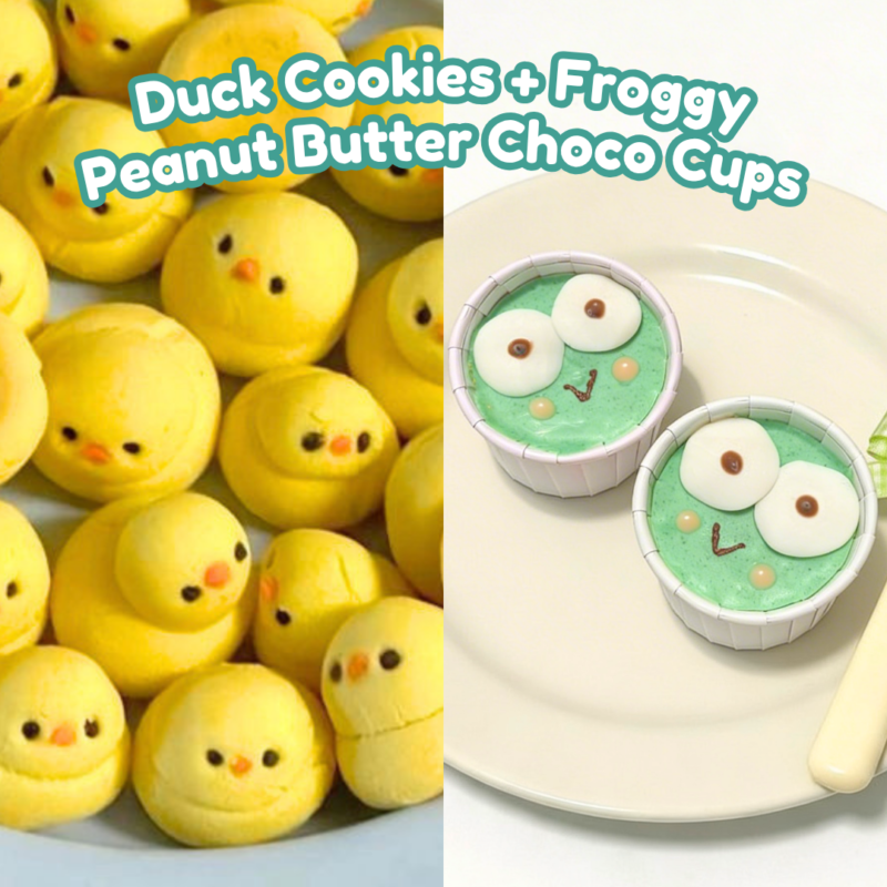 Duck Cookies + Froggy Peanut Butter Choco Cups [11, 12, 15, & 16 June Scotts]