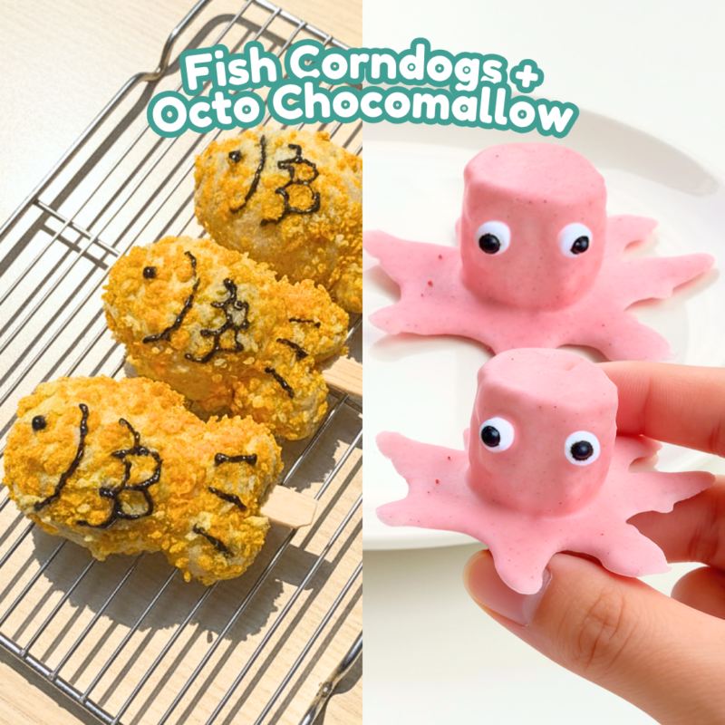 Fish Corndogs + Octo Chocomallow [17, 18, 19, & 22 June Scotts]