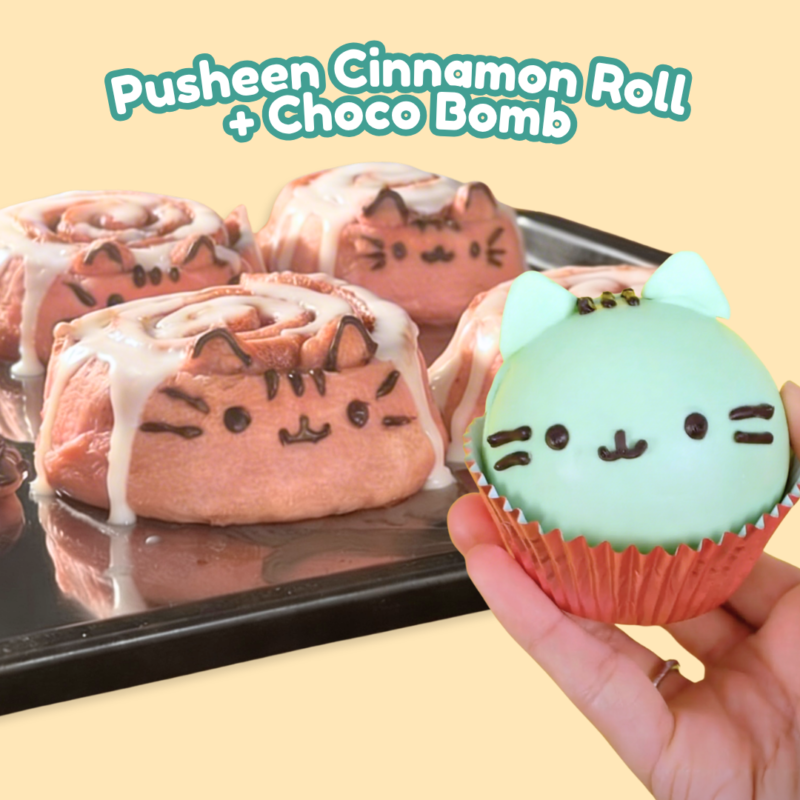 Pusheen Cinnamon Roll + Choco Bomb [1, 2, 3, & 4 June Scotts]