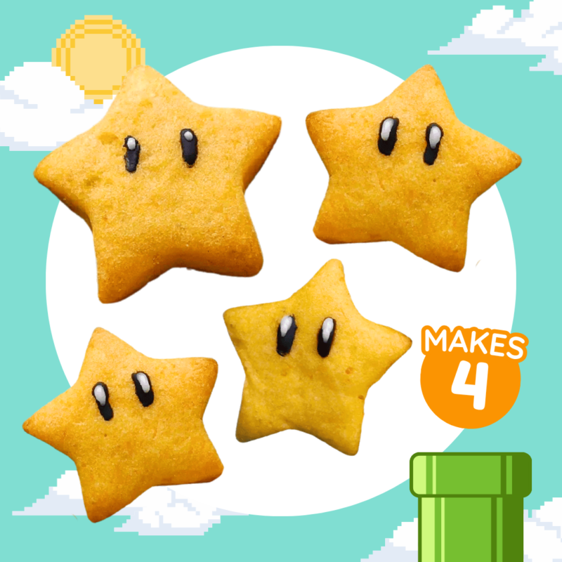 Alternative view of [27, 30 & 31 May Alexandra] Cheesy Mario Inspired Star Cookies