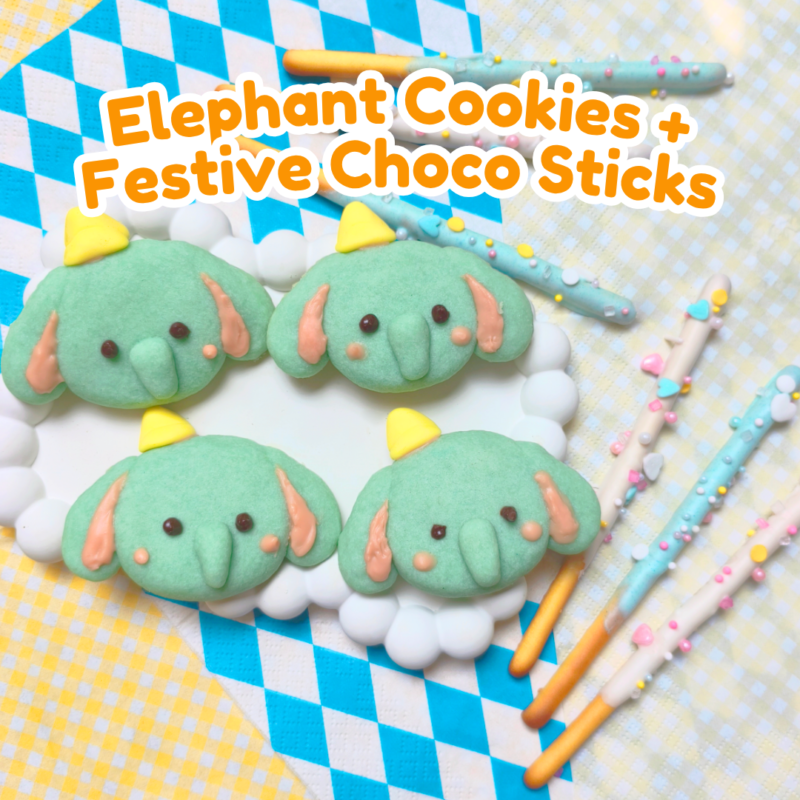 Elephant Cookies + Festive Choco Stick [11 September Alexandra]