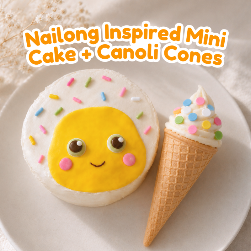Nailong Inspired Mini Cake + Canoli Cones  [7 September Alexandra]